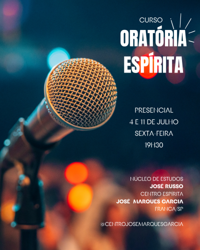 Curso Oratória Espírita acontece em julho